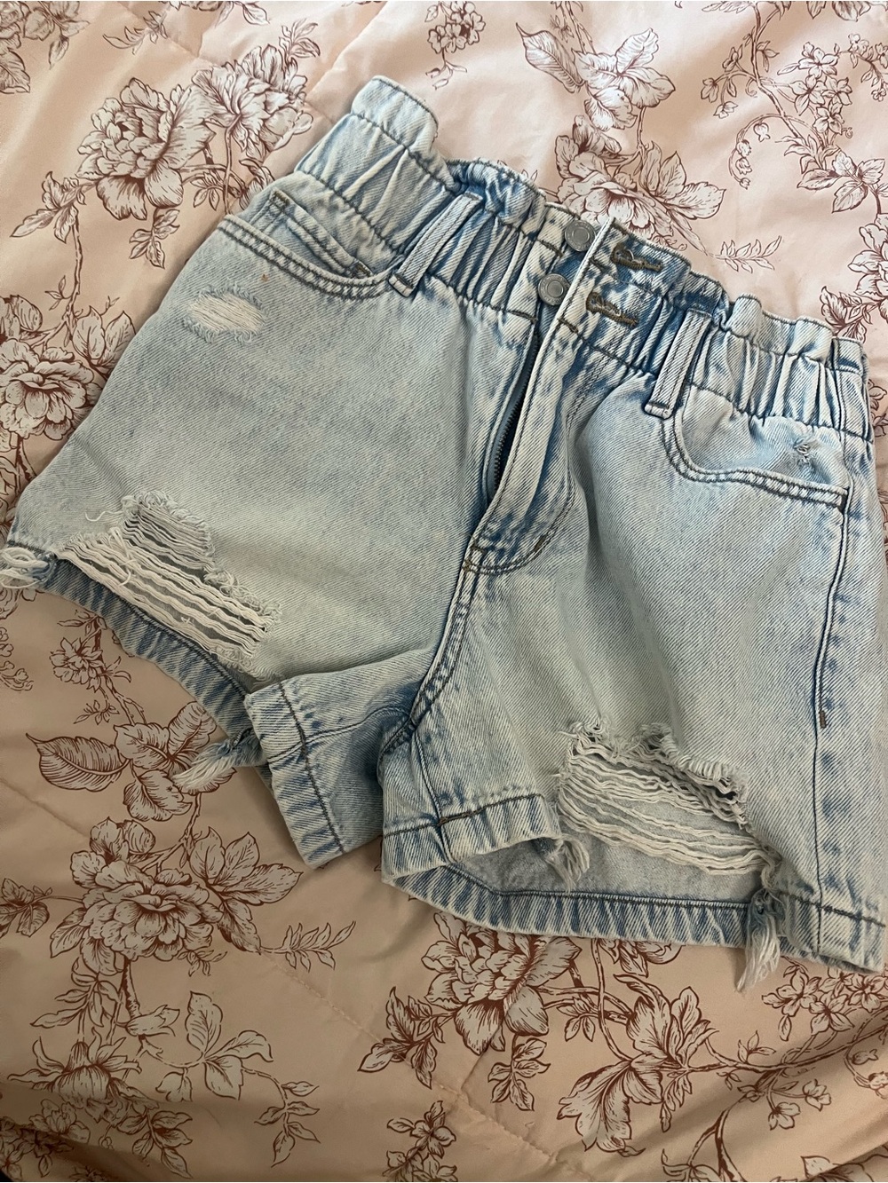 SO Light Blue Distressed Boyfriend Jeans Shorts